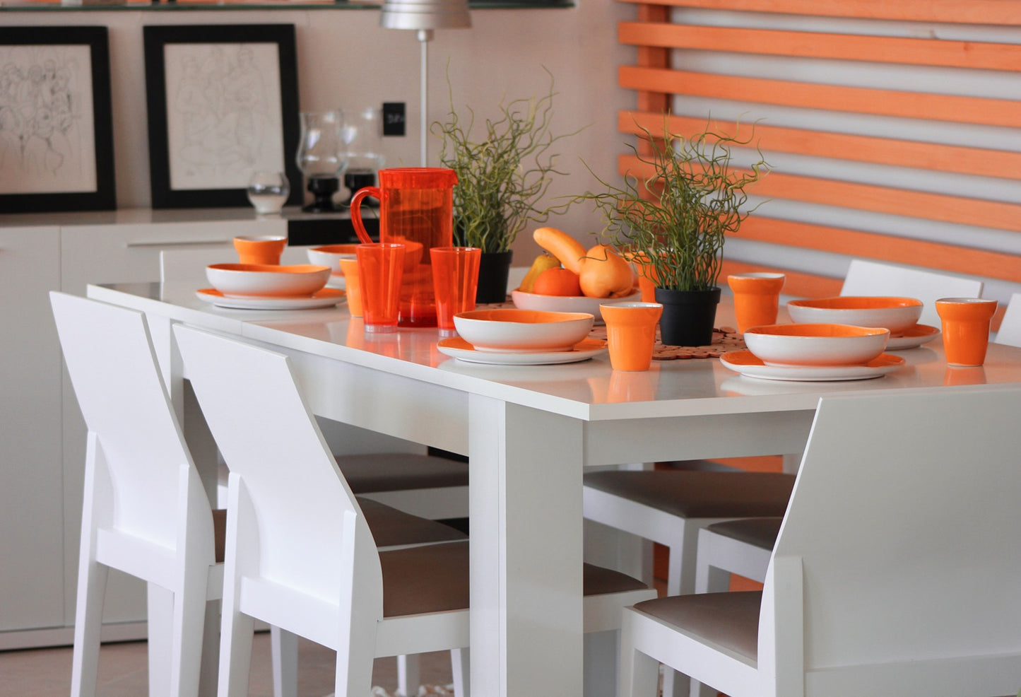 mesa comedor extensible practico blanca detalles