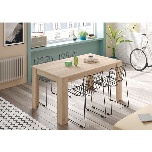 mesa comedor extensible practico roble cerrada