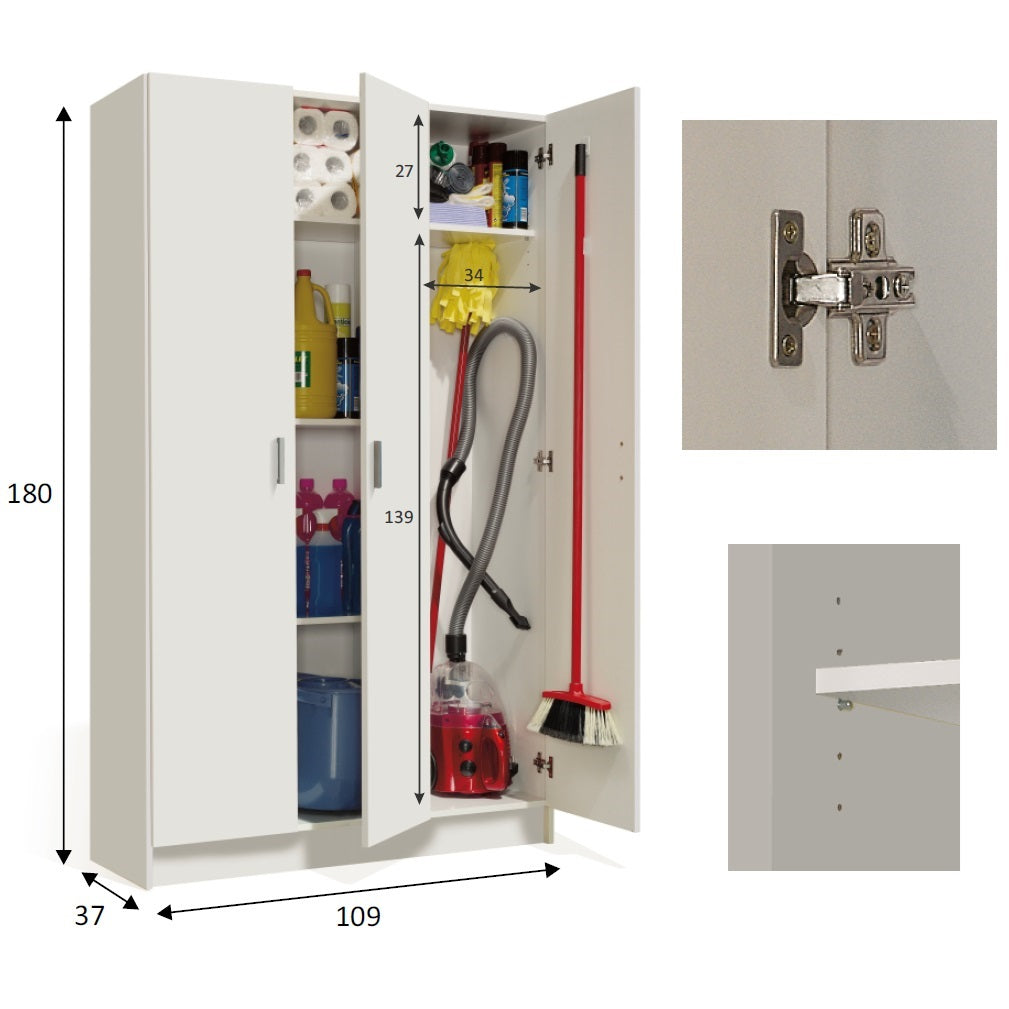 Armario MULTIUSOS USE 3 puerta BLANCO - Envio GRATIS