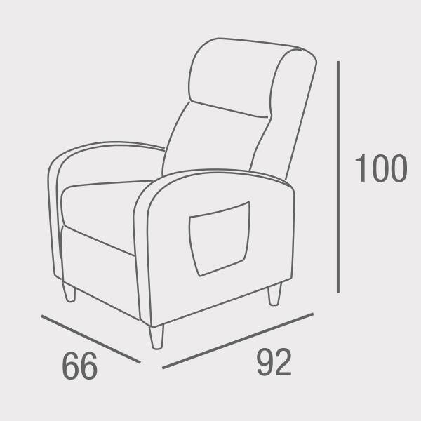 Sillon GANTE RELAX MANUAL medidas