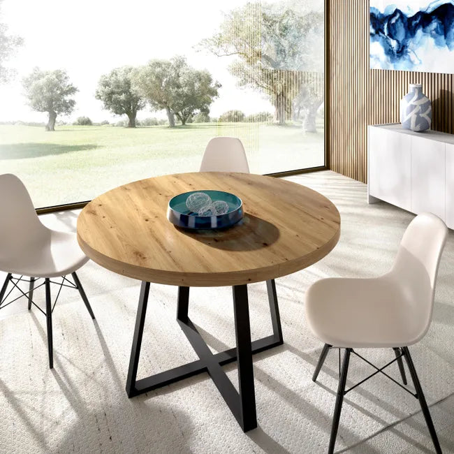 Mesa redonda extensible nordica