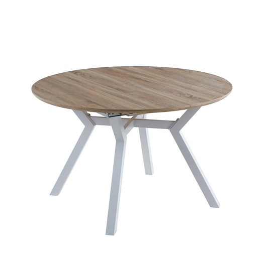 mesa salón extensible patas metálicas