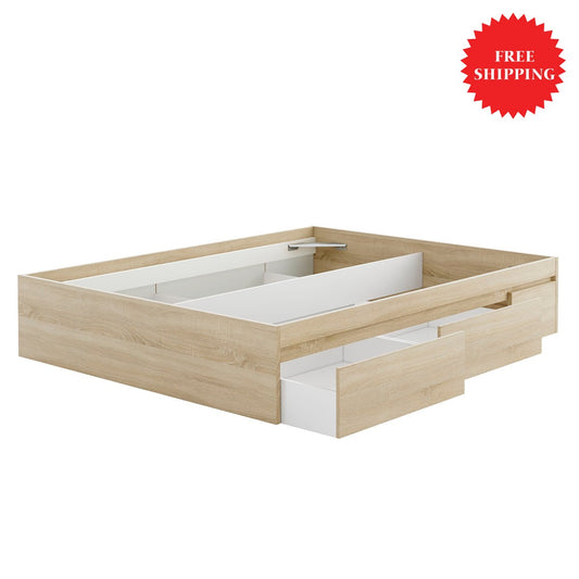 cama con cajones Kendra abierta