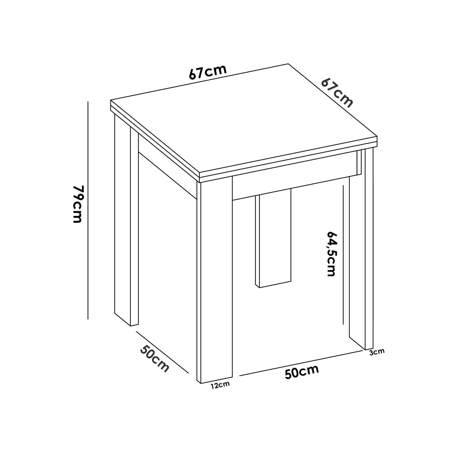 Mesa comedor BOK Blanca tipo LIBRO, EXTENSIBLE - Envio GRATIS