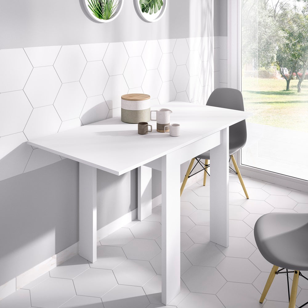 Mesa libro 70x70 auxiliar extendida Blanca