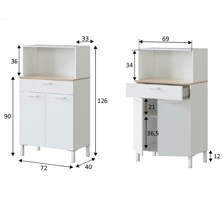 Mueble auxiliar cocina FAST 72 - Envio GRATIS