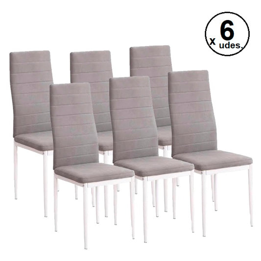 Pack 6 Sillas YURI Logrado vista blancas