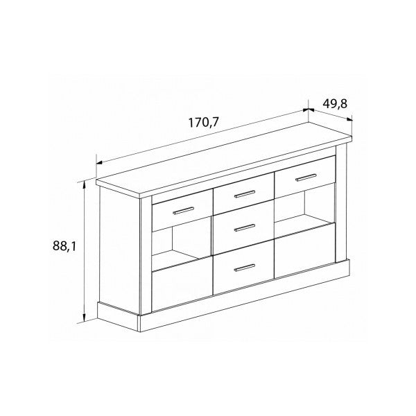 Aparador Salón CHELLEN CAMBRIA/BLANCO