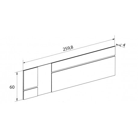 Cabecero LED's CABRA medidas