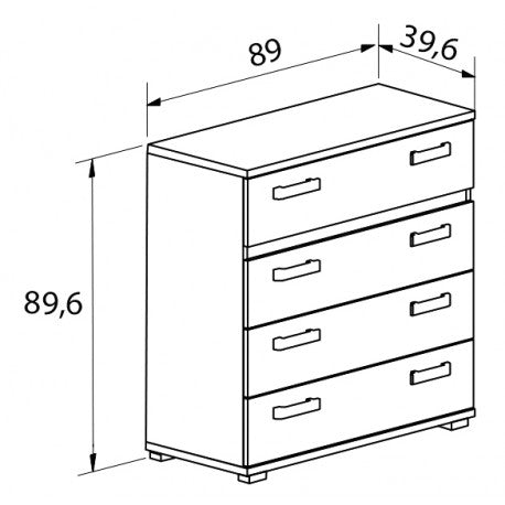 Cómoda 4 Cajones CABRA