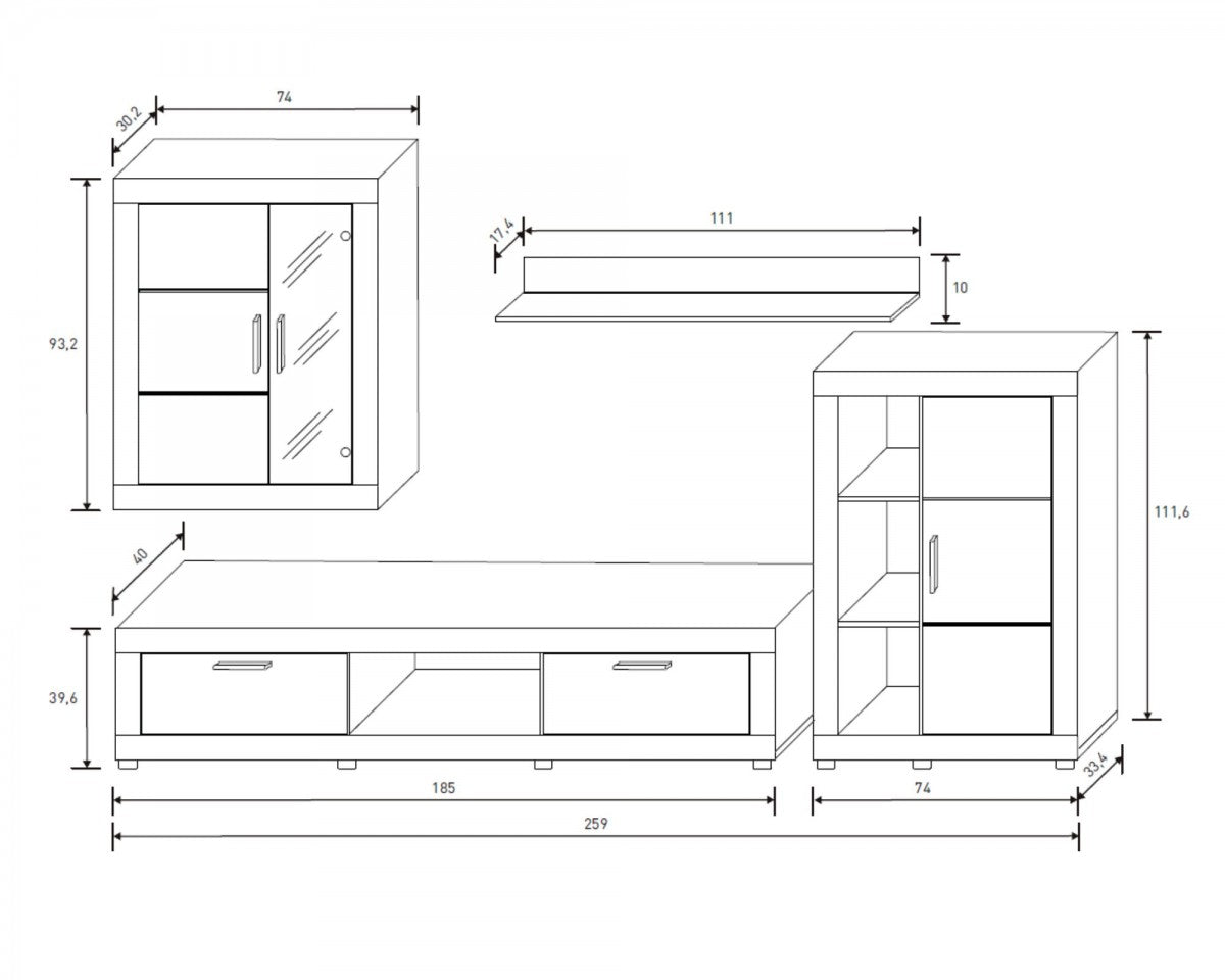 Composición Salón FIORDO LED's