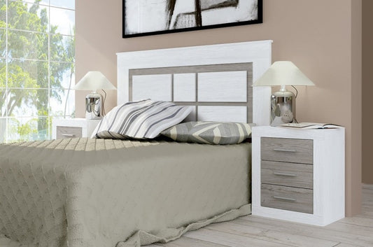 CABECERO LARA Andersen PINO Blanco/Gris dormitorio