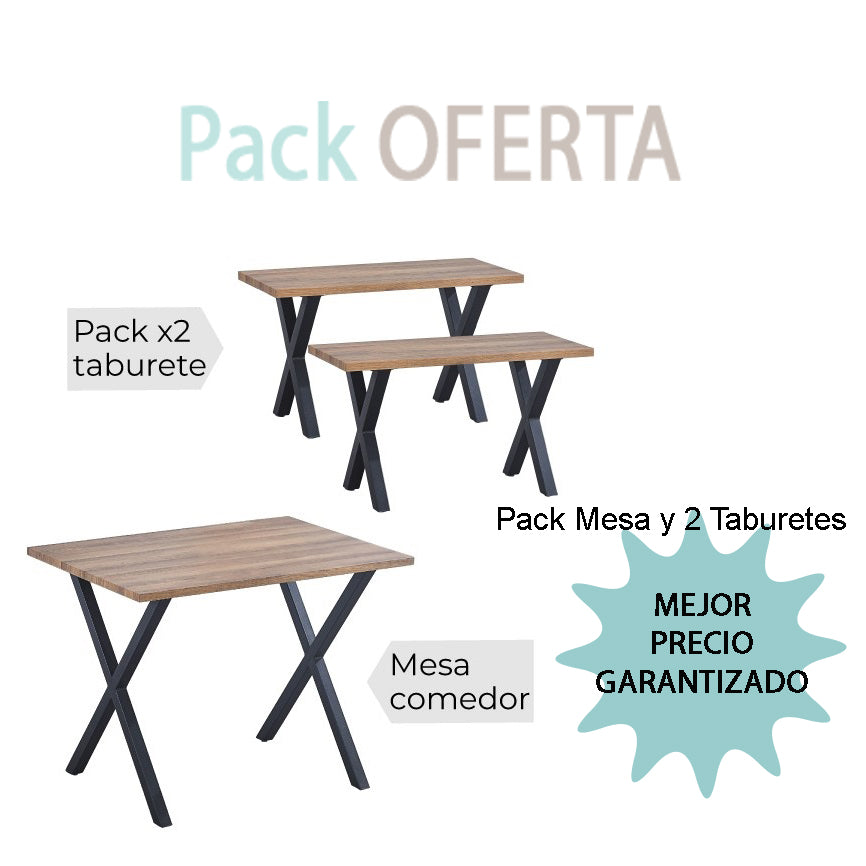 Pack Mesa+2 Taburetes VIDEL