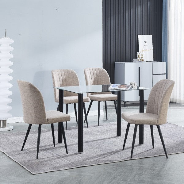 Pack Mesa YURI+4 Sillas RORY conjunto