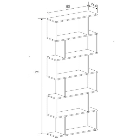 Estantería Librería Alta AURA Perla