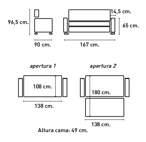 Sofá CAMA IZAN matrimonio
