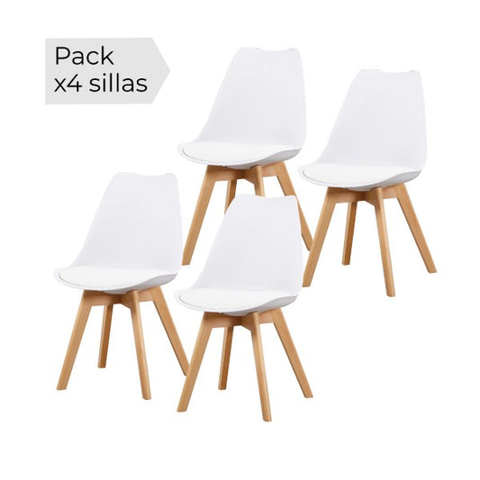 Pack Sillas Comedor FINA Blanca