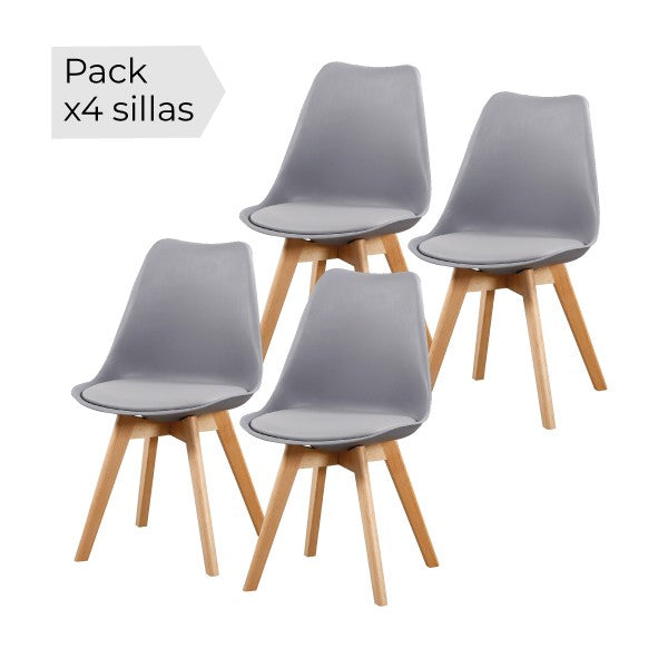 Pack Sillas Comedor FINA Gris