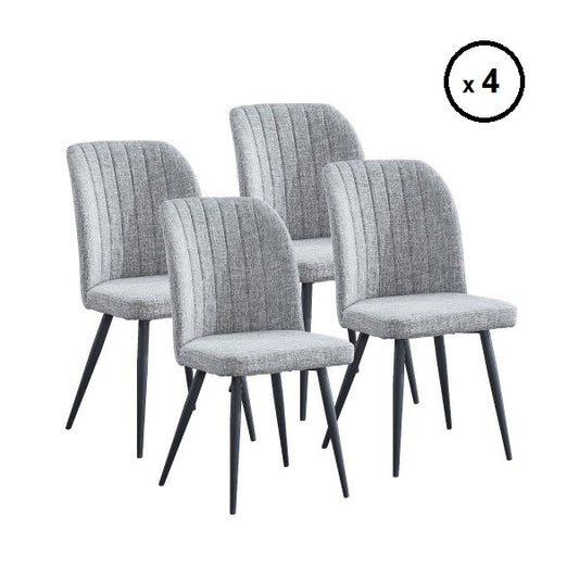 Pack 4 Sillas RORY gris