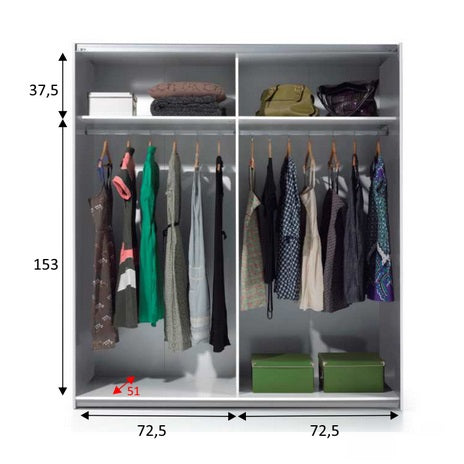 Dormitorio MATRIMONIO DREAMS con Armario ARYA y Cómoda - Envio GRATIS