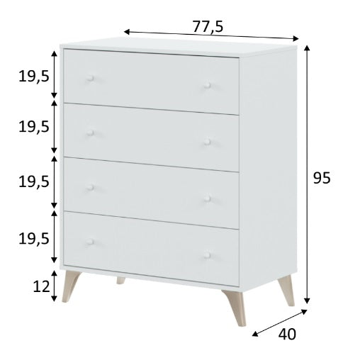 Dormitorio MATRIMONIO DREAMS con Cómoda - Envio GRATIS