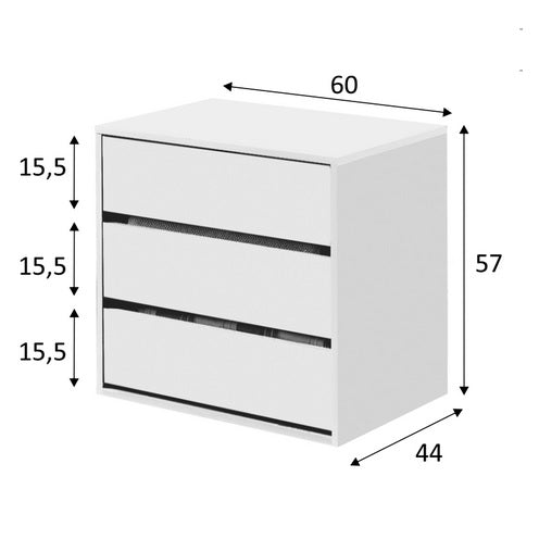 Cajonera UNIVERSAL Armario 3C ARC 60 medida
