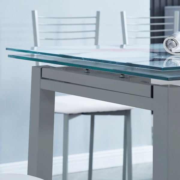 Mesa flores detalle sobres cristal templado