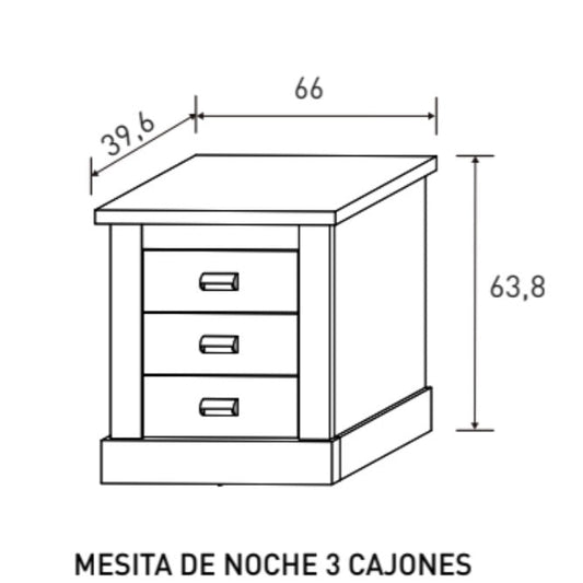 Mesita 3C RONCAL Truf/Cañ