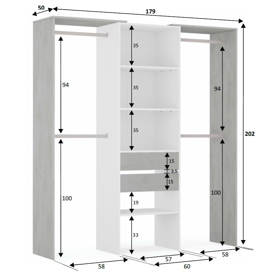 Armario-Vestidor TIDY 179 - Envio GRATIS