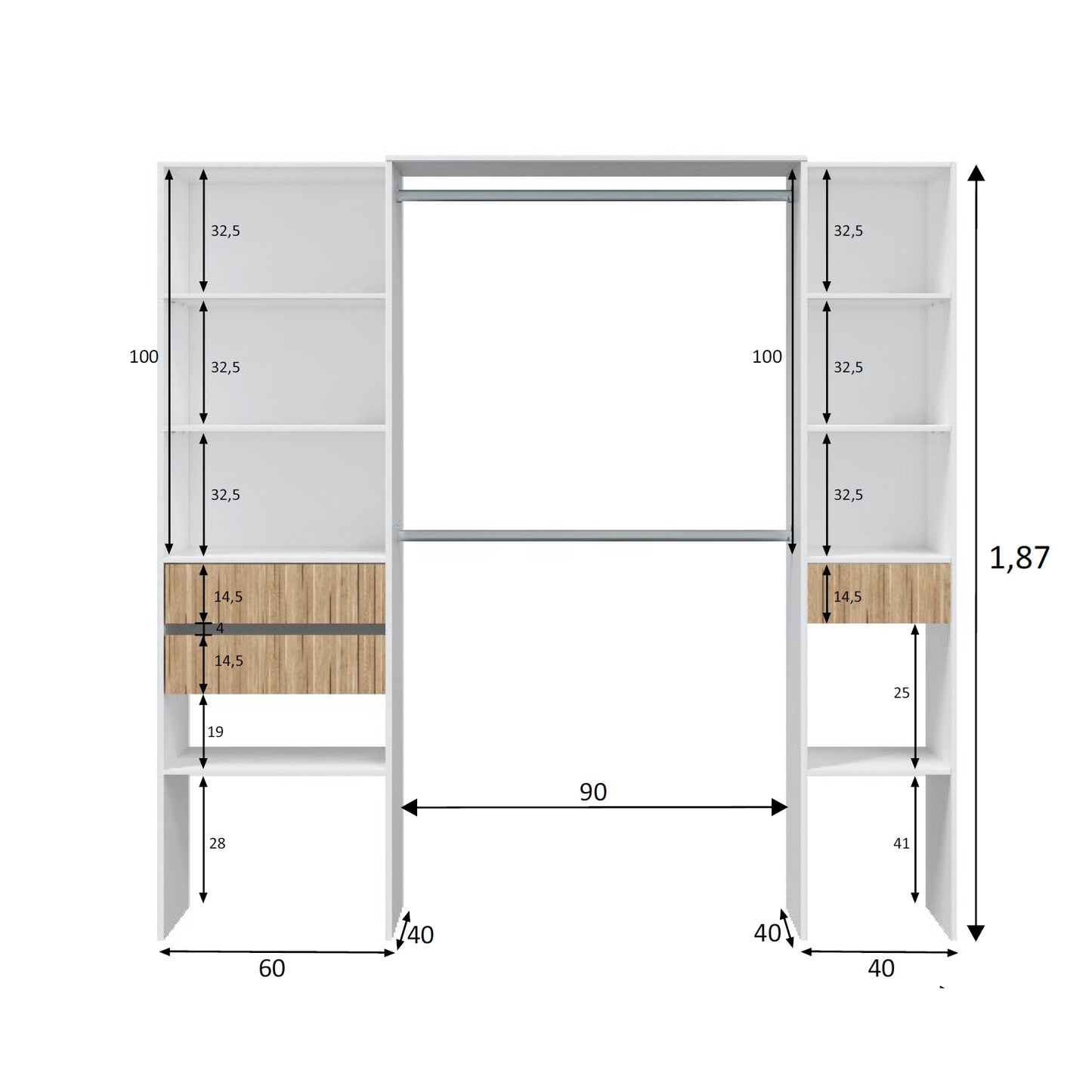 Dormitorio Matrimonio TEMPUS con Vestidor y - Envio GRATIS