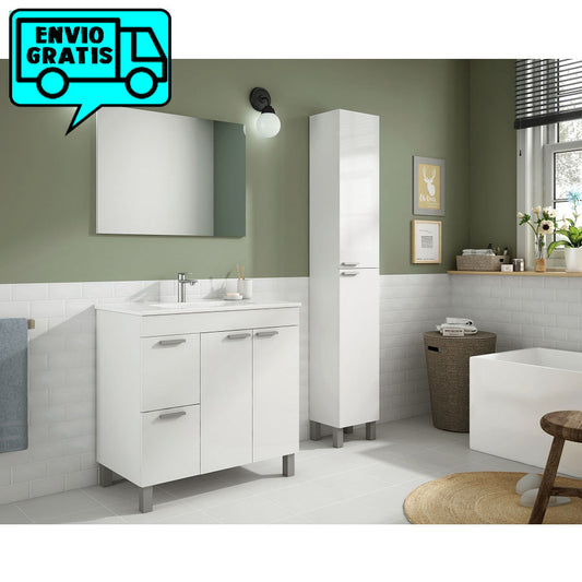 Conjunto baño Aktiva blanco con Columna, Envio Gratis