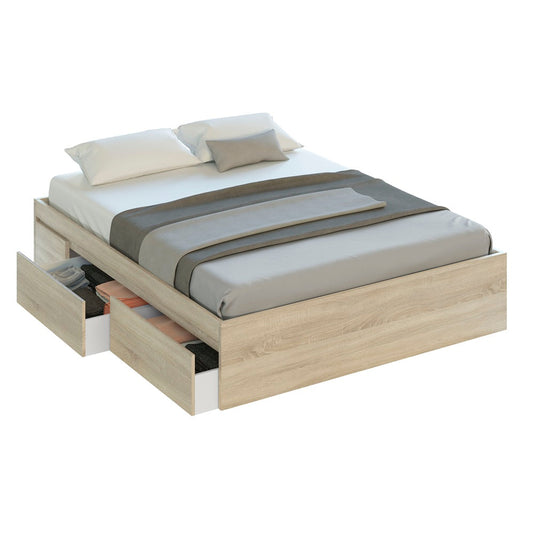 Cama canapé KENDRA con 4 cajones Roble Envio Gratis