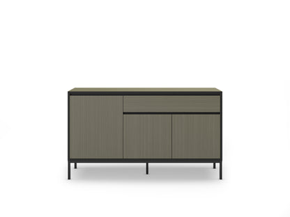 Aparador Lorenza 3P1C 140cm Verde/Negro Pata Metal