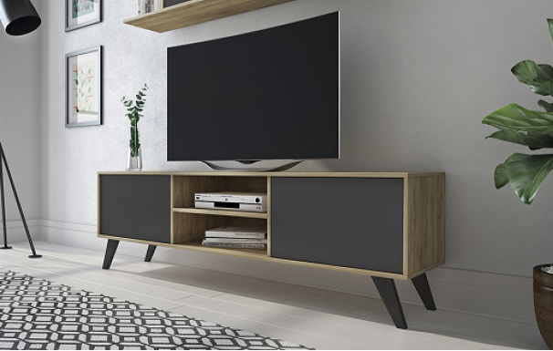 Mueble TV SOTO Cambrian/Ceniza vista