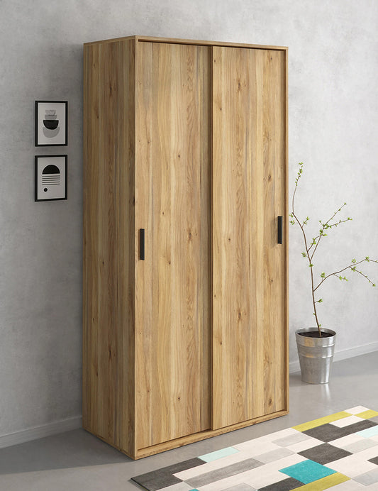Armario 2P correderas AURA roble