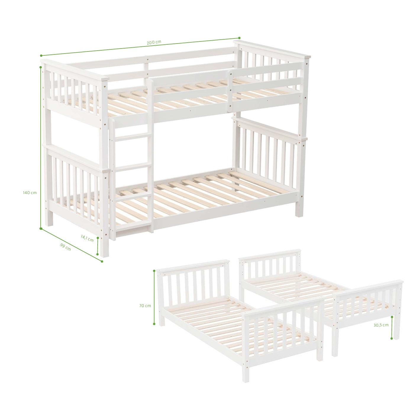 Litera Madera Pino CAMILA