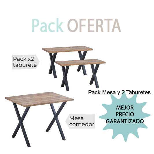 Pack Mesa+2 Taburetes VIDEL