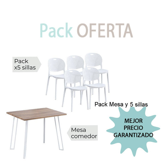 Pack Mesa +5 Sillas JANSEN vista