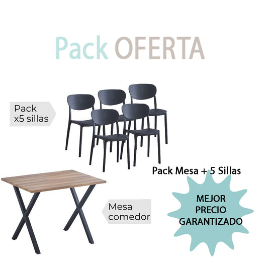 Pack Mesa+5 Sillas VIDEL