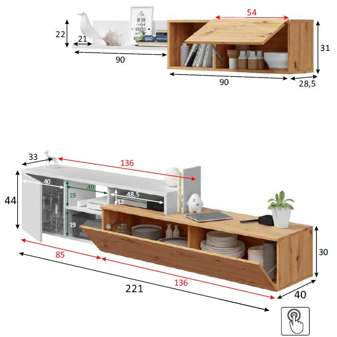 salon comedor medidas pack ahorro